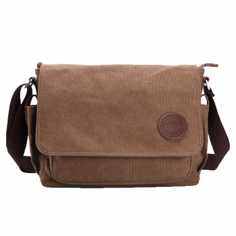 

Men's Black Vintage Messenger Bags Canvas Satchel School Military Shoulder Bag Boy's Travel Handbag Business Crossbody Bag#xqx