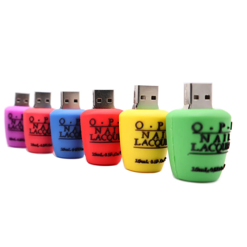 USB флеш-накопитель мультфильм лак для ногтей модель флеш-накопитель 4 GB/8 GB/16 GB/32 GB/64 GB memory stick творческий подарок флешки cle USB флеш-накопитель