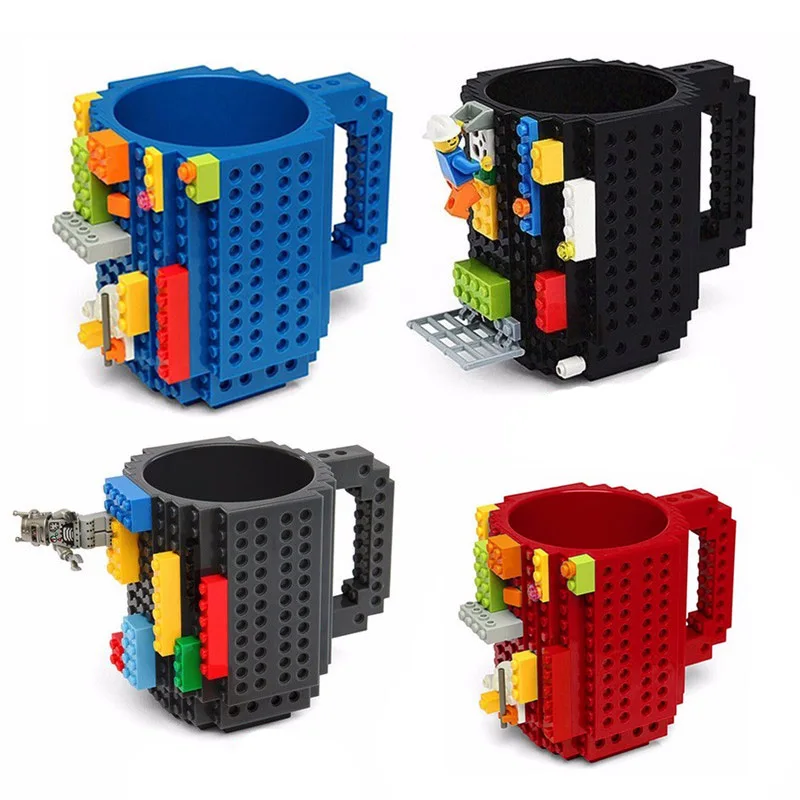 

350ml Creative Milk Mug Coffee Creative Build-on Brick Mug Cups Drinking Toys For Children LegoINGlys Building Blocks Design