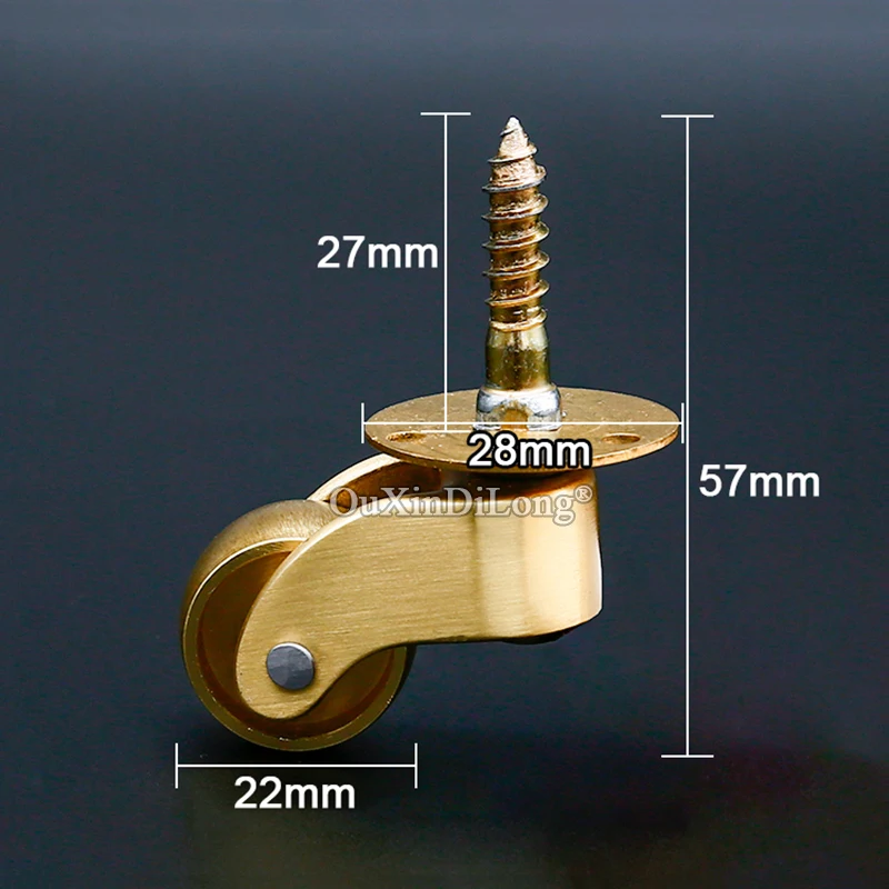 Европейские антикварные 2 шт. мебель из чистой латуни ролики стол стул диван стол бесшумные бегуны ролики универсальные колеса