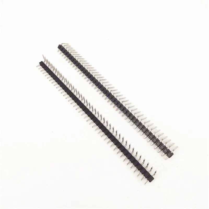 10pcs/lot 90 Degrees Row Needles Single Curved Needle 40pin 2.54mm Spacing | Электронные компоненты и