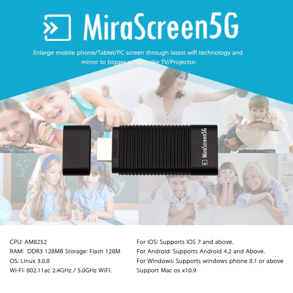MiraScreen-5G-OTA-TV-Stick-Dongle-WiFi-DLNA-Airplay-Miracast-Airmirroring-Chromecast-Mirror-Support-for-Mac