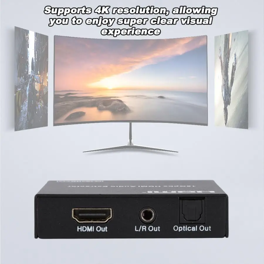 Многофункциональный с HDCP 2 HDMI 18 Гбит/с аудио видео экстрактор поддержка 4K EU 100 240V| |