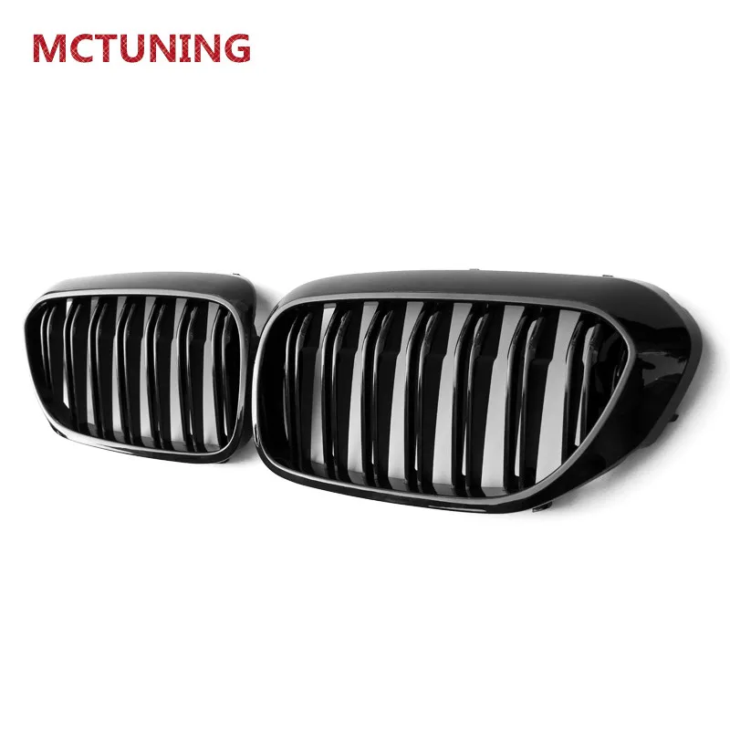 

G30 Dual slat Glossy black Racing Grille Grills For 5 series G30 G38 Front Kidney Grille Mesh Grill 2017-Present