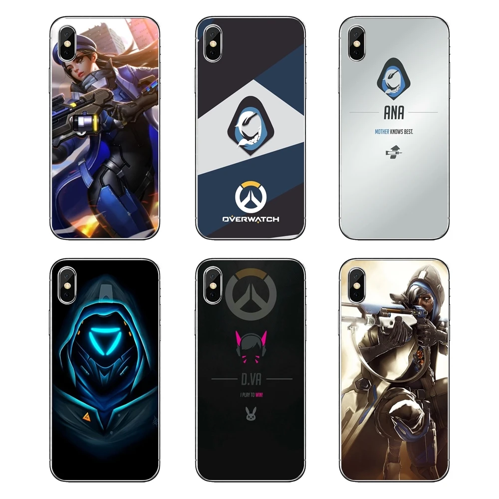 

Transparent Soft Cases Covers For LG G7 Q6 Q7 Q8 Q9 V30 X Power 2 3 For OnePlus 3T 5T 6T game overwatch OW ana