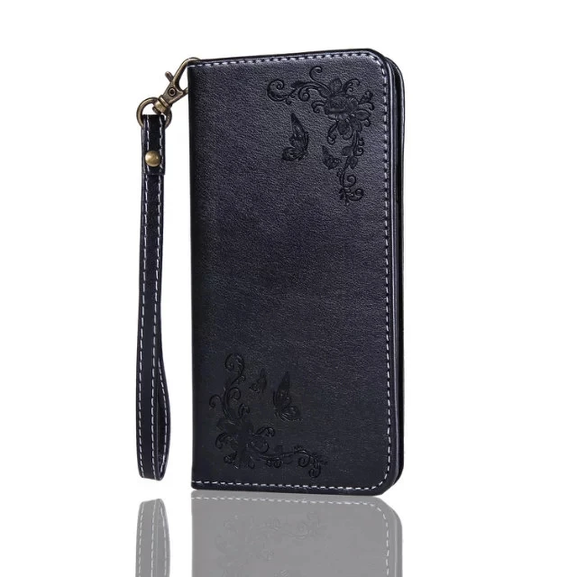 Роскошный кожаный чехол-портмоне на застежке в стиле ретро чехол для Coque samsung Galaxy J5 чехол J510 J510F SM-J510F чехол для телефона для samsung J5 сумка - Цвет: Black