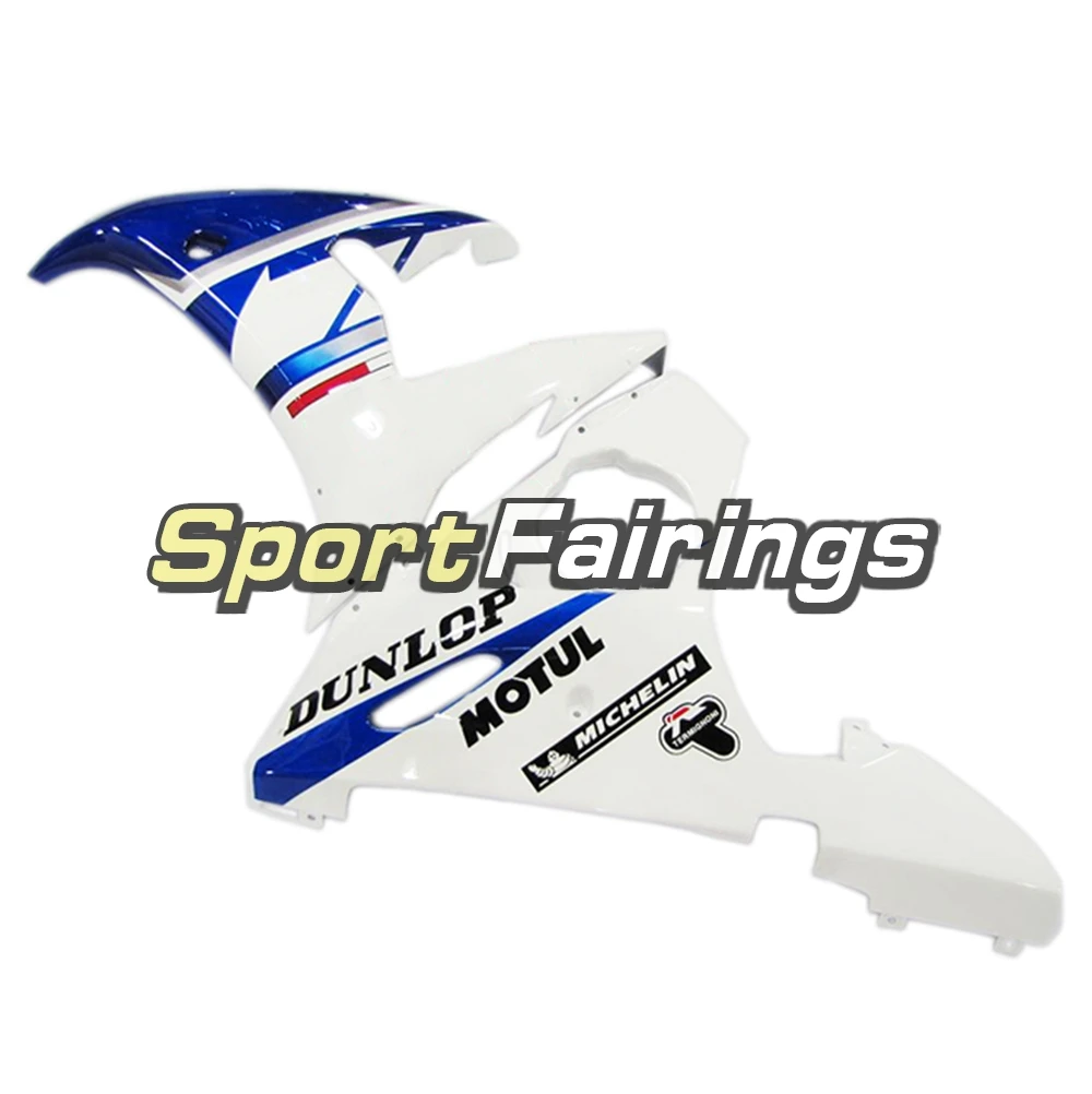 Полный капот для Yamaha R6 05 2005 АБС-пластик мотоцикл Полный Обтекатель Наборы R6 YZF600 Чехлы сине-белые carenes