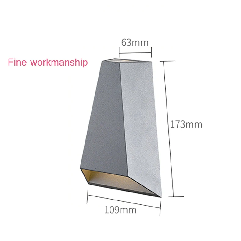 Настенный светильник, итальянский алюминий, водонепроницаемый, светодиодный, для двери, простой, современный, открытый, для двора, экстерьер, для спальни, коридора, бра