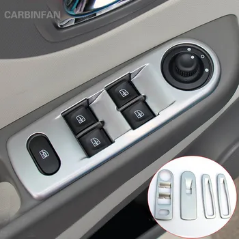 

4pcs For Renault Captur 2015 2016 2017 Car ABS chrome Door Window glass inner panel Armrest Lift Switch Button trim Sticker C923
