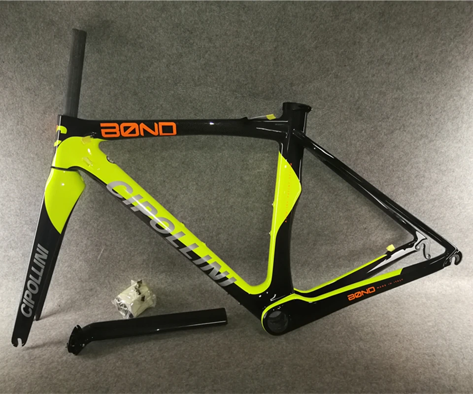 

Orange Black T1000 3K MCipollini NK1K carbon road frame Cipollini carbon Handlebar Saddle Water bottle cages packaged for sale