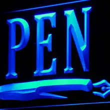 I820 Pen магазин открыть Дисплей декор неоновый свет знак включения/выключения 20+ Цвета 5 размеров