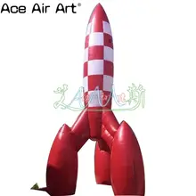 Заказной коммерческий цвет красный большой Надувная ракета, надувные фейерверк баллистических ракеты модель для рекламы