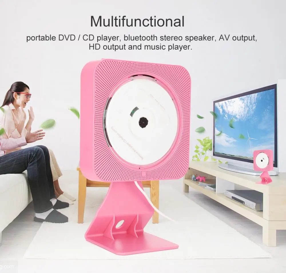 

New Wall Mounted Bluetooth DVD CD Player Speaker with Remote Control for UK plug
