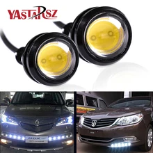 1PCS led drl eagle eye 18mm waterproof cob 12v 9w led car light led daytime running lights car styling auto fog lights parking