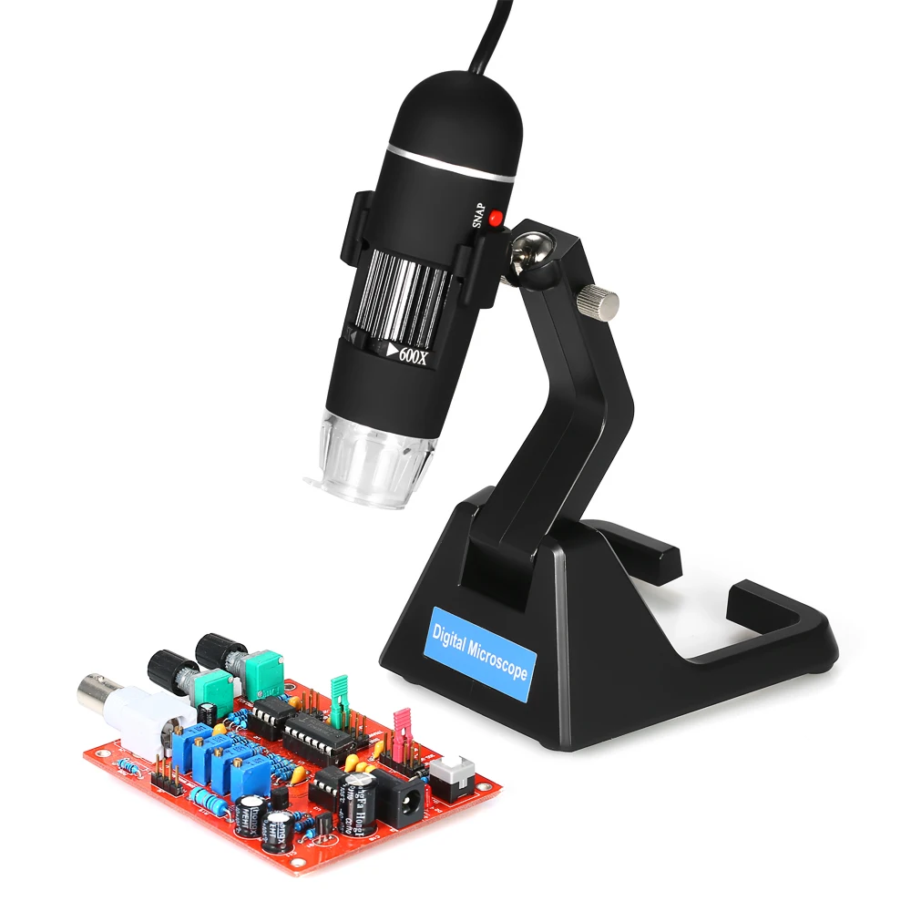 

25X-600X USB Digital Microscope Zoom Endoscope Magnifier microscopio with 8-LED Light Universal Stand True 2.0MP Video Camera