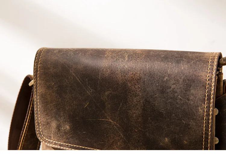 Мужские сумки на плечо Crazy Horse из натуральной коровьей кожи в винтажном стиле, мужские повседневные сумки-мессенджеры в стиле ретро