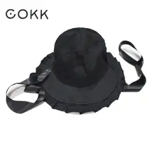 COKK Панама женская летняя однотонная Панама с бантом веревка винтажные уличные шапки для рыбаков Панама шляпы от солнца женские черные