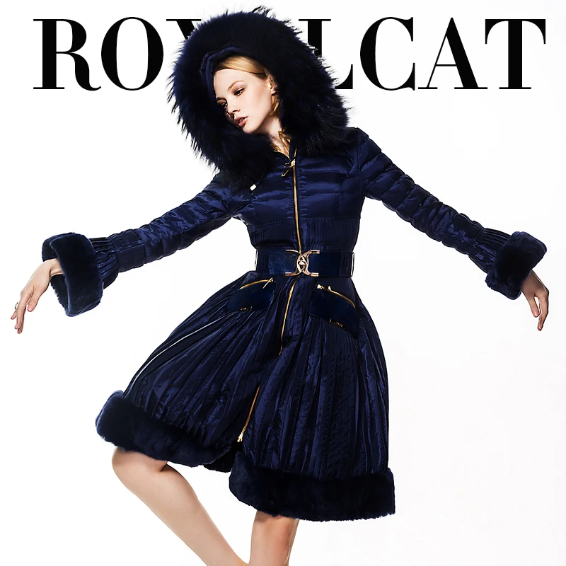 Женский пуховик брендовая зимняя куртка 2016 и парка пальто пуховики с Raccon