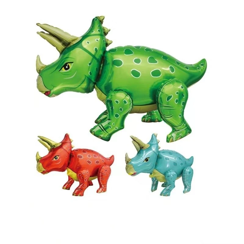

4D Large Red Dinosaur Foil Balloons Birthday Party Decorations Kids gift Babyshower Gender Reveal DIY assembled Removable Ballon