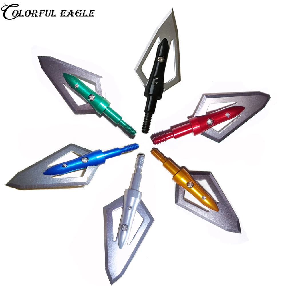 

6/12/24Pcs Archery Arrowheads Point Tips 2 Blades Steel Arrow Head Screw Broadhead Bow And Arrow Hunting Shooting Accessories