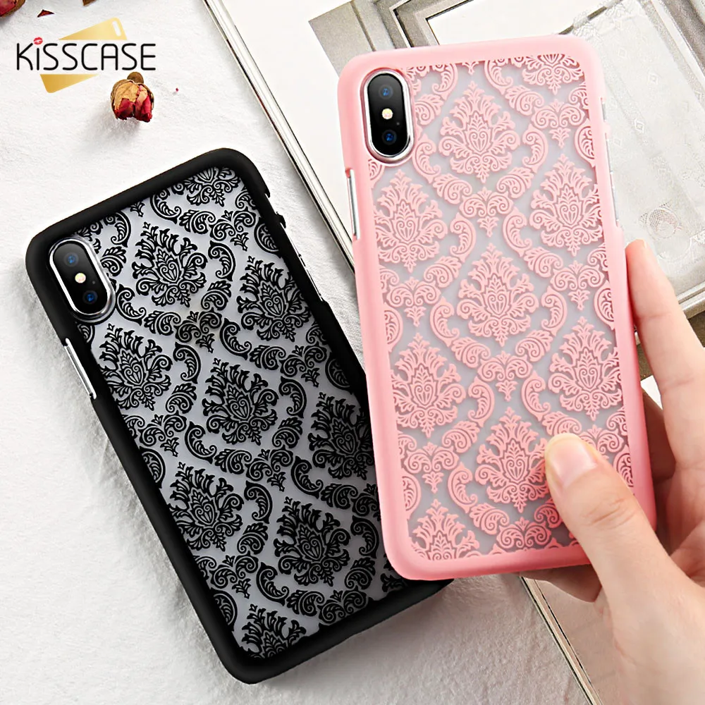

KISSCASE Lace Flowers Cases For iPhone 7 6 6s Plus X iX 5s SE 5 Case Girly Retro Vintage Back Cover For iPhone 5S 6 S Coque Capa