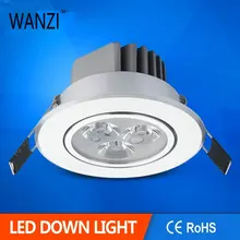 3 Вт светодиодный светильник вниз вспышка серебряное светодиодное освещение для потолка светильник luces decoracion led 220 В