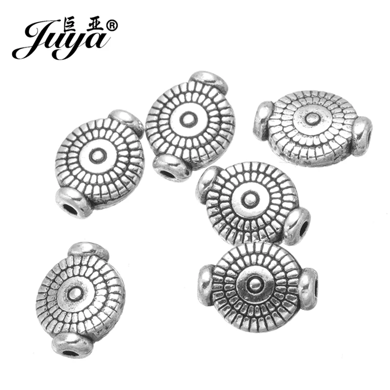 

JUYA 30pcs 8mm Metal Beads Fashion Charms Ancient Silver Beads for Necklace Pendant Bracelect Jewelry DIY Making Supplies AQ0464