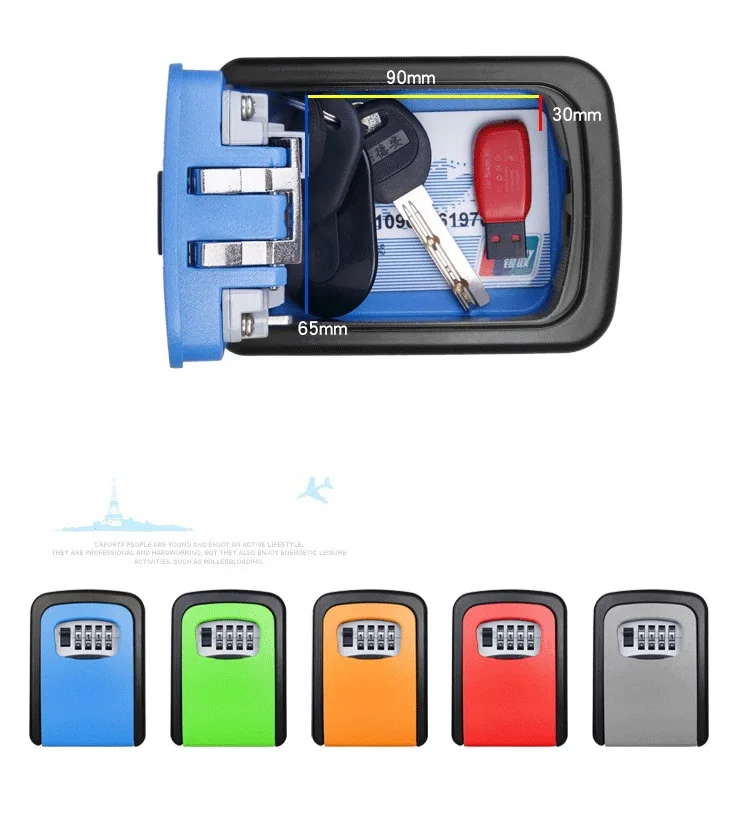 Fixado na parede escondido chave de armazenamento