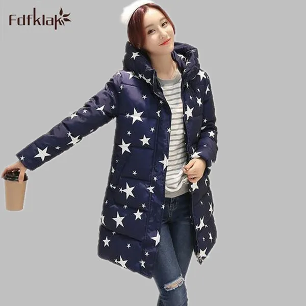 L 3XL Plus Size Winter Cotton Padded Jacket Women Slim