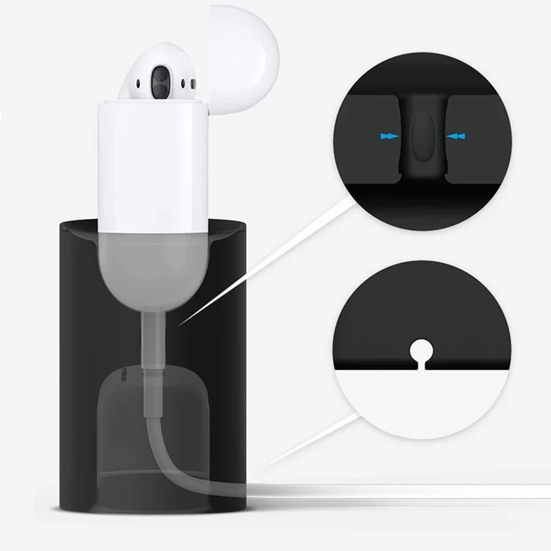 ORBMART держатель для зарядки гарнитуры для Apple наушники Airpods Bluetooth зарядное устройство