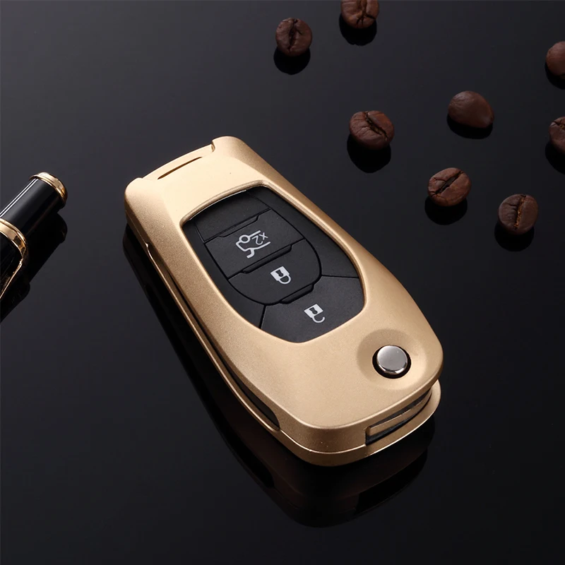 Чехол для ключей из алюминиевого сплава чехлы Chevy оболочка брелок Chevrolet Cruze 2016 2017