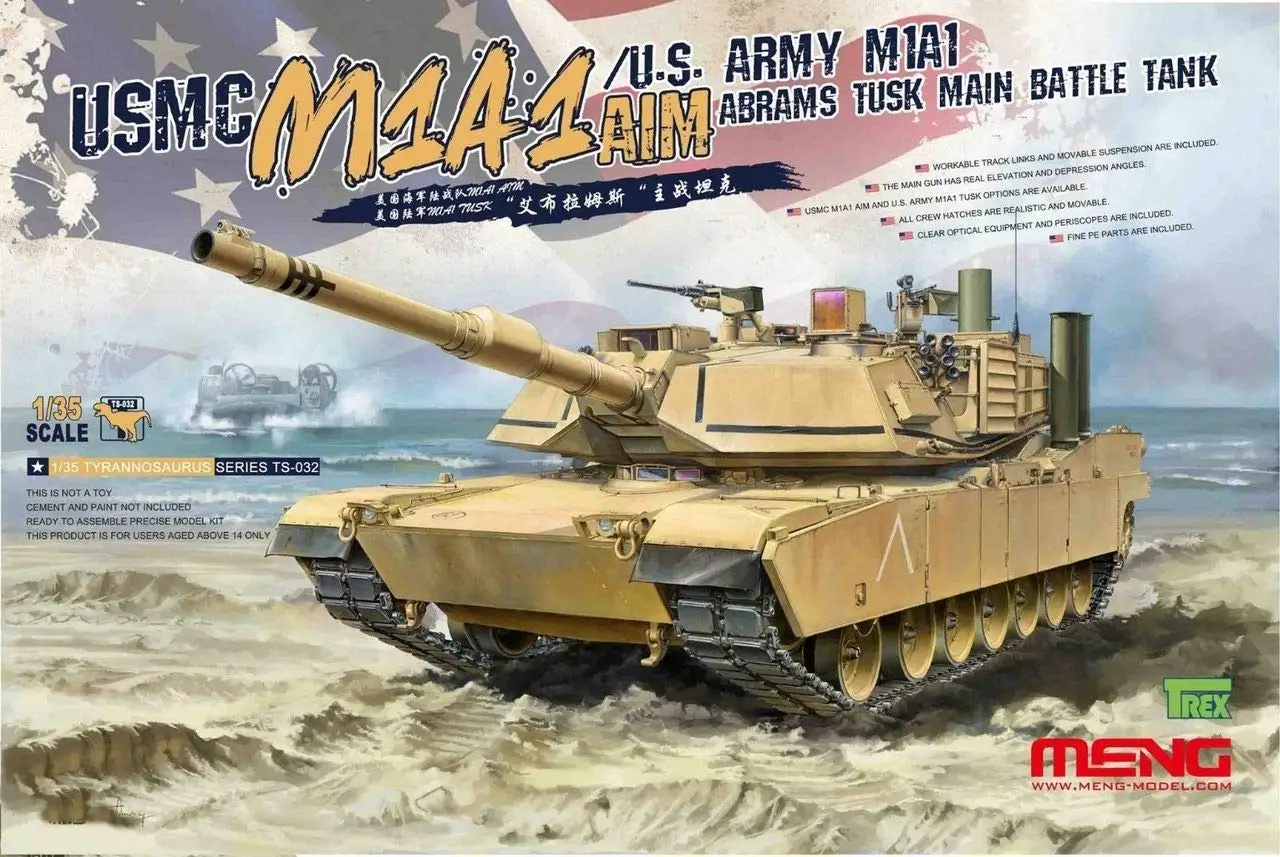 Meng 1/35 Ts-032 USMC M1A1 AIM/U. S. Армейский Abrams Tusk основной боевой танк модель комплект |
