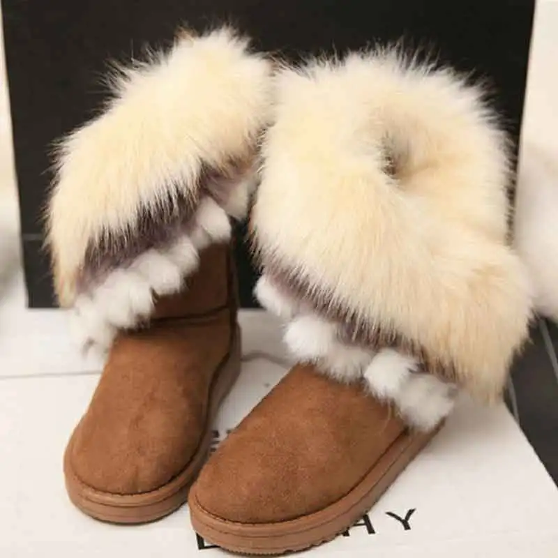 Модные женские зимние сапоги для женщин Теплые Botte Femme Классические