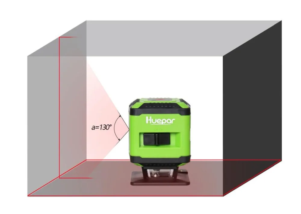 Huepar лазерный уровень 5 линий 360 градусов наливные мини портативный инструмент для FL360 красный луч
