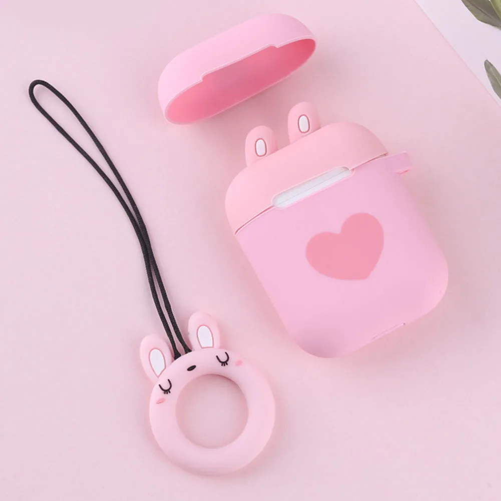 

Mini Gift Cute Cartoon Box Accessory Earphone Case Bluetooth Wireless Soft With Ring Silicone Skin Protective Cover For AirPods