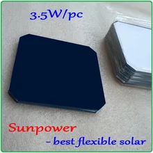 Flexible Sunpower solar cells Max 3.5W/pc DIY monocrystalline flexible solar cells panel can be bent