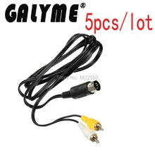 5 шт./партия Горячая Распродажа AV Кабельное Аудио Видео кабель RCA шнур для SEGA Mega Drive 1 для Genesis 1 Провода кабели консоль ручная крышка
