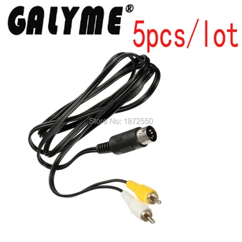 

5pcs/lot Hot Sale AV cable Audio Video Cable RCA Cord for SEGA Mega Drive 1 for Genesis 1 Wire Cables Console Handheld Cover