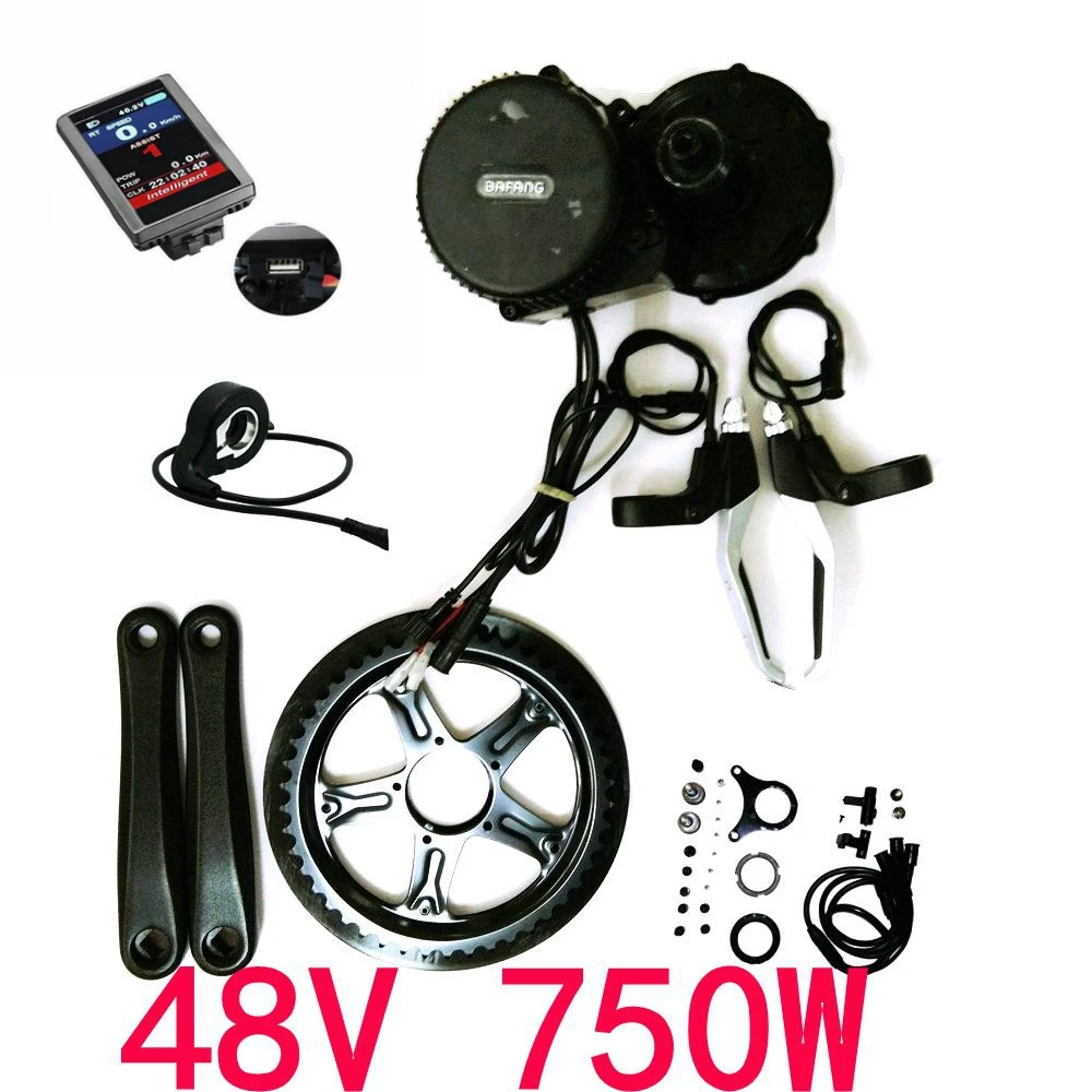 Excellent Free Shipping bafang Motor Trike Ebike Kits motor Bbs02b 48v 750w mid drive center engine For Eletric Bicycles 3