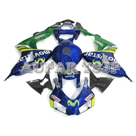 Movistar Зеленый Синий Корпус Комплект подходит для Honda CBR1000RR 2006 2007 CBR 1000RR 06 07 ABS пластик обтекатель кузова Комплект