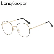 Новые дизайнерские женские мужские очки оправы для оптики из металлического круглого стекла es оправа с прозрачными линзами очки для глаз черный, серебристый, золотой глаз, стекло