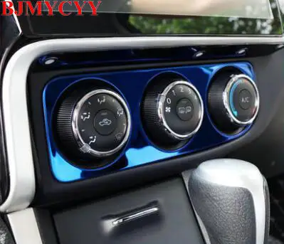 

BJMYCYY 1PCS Stainless steel decoration frame of control air conditioning panel in automobile For Toyota corolla 2017-2018