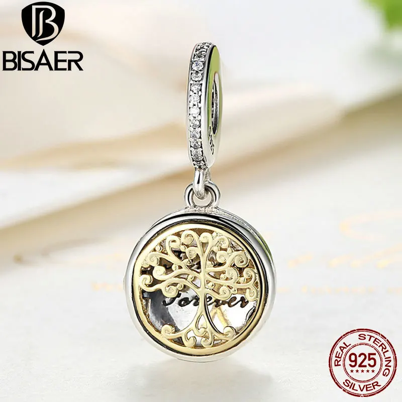 

100% 925 Sterling Silver Family Tree & Family Forever Engraved Beads Charms fit Charm Bracelet DIY Jewelry Making Family Gift