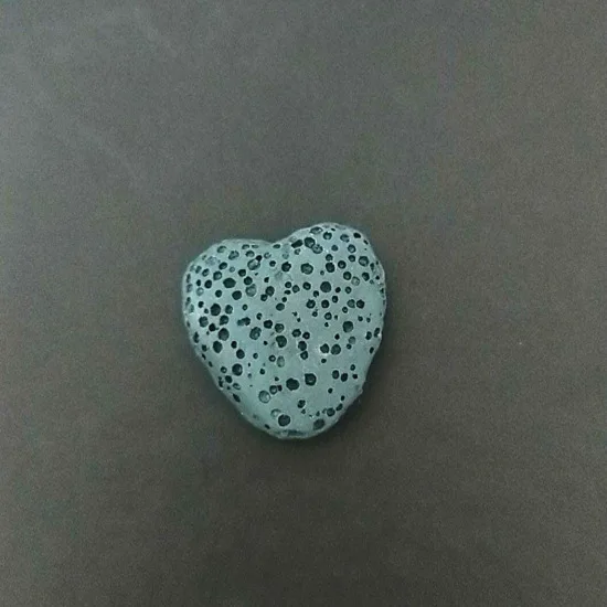 20 мм Красочные сердце Лава камень бисера для DIY Эфирное масло колье аромараспылитель серьги изготовление - Цвет: dark green