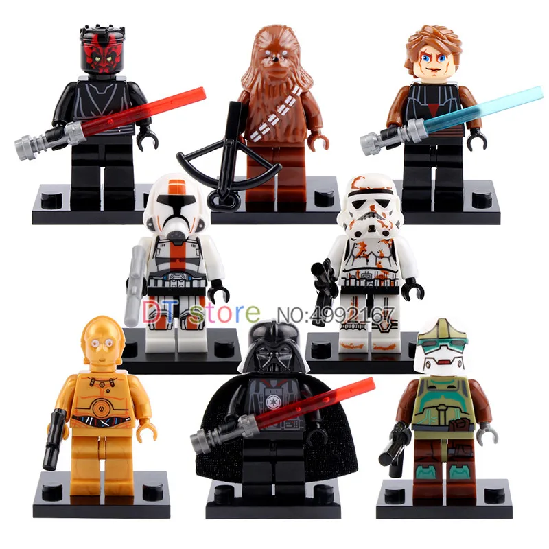 

50Pcs/Lot Legoing Star Wars Action Figures XH083 Darth Vader Storm Darth Maul Anakin Building Blocks Bricks Children Gift Toys