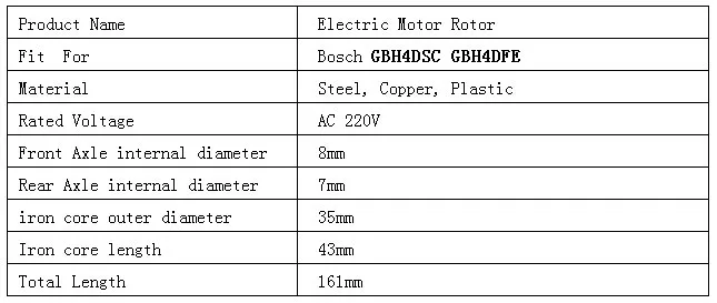 AC220-240V приводной вал электрический молоток арматура ротор для Bosch GBH4DSC GBH4DFE, высокое качество