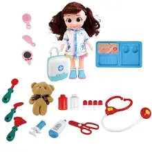 Игрушечный доктор, детский игровой игрушечный комплект врача, электрическая игрушка, игрушечная игрушка, медицинское оборудование, костюм Доктора для косплея