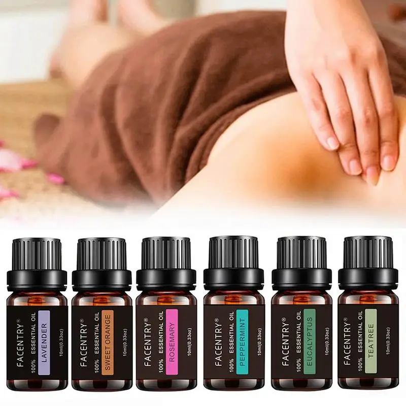 

Essential Oils 100% Pure Natural Essential Oil For Massage 10ml Hair Care Eucalyptus Lavender Rosemary Release Pressure Oil