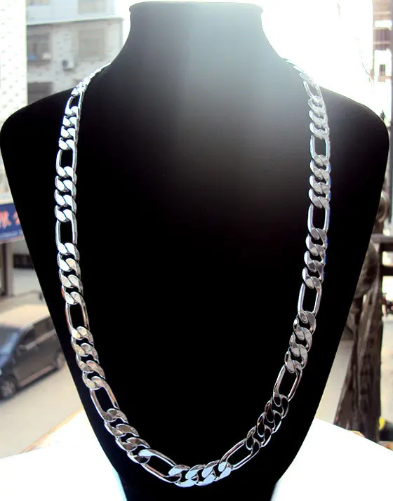 Men's 18K White Gold Necklace Thick 