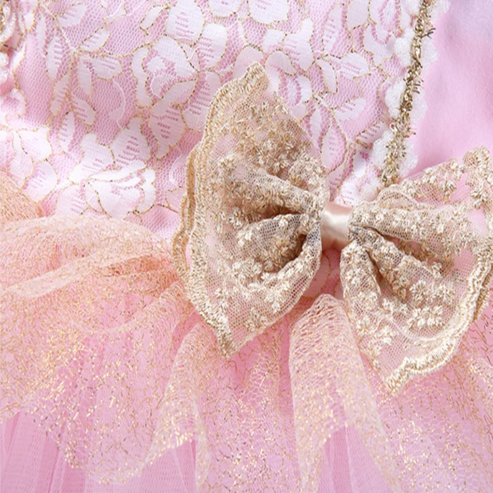 Элегантный балетный костюм для девочек; кружевное платье-пачка из тюля с рукавами-крылышками для балета; платье для танцев; милое детское балетное трико принцессы